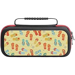 Colorido patrón de zapatillas interruptor funda de transporte rígida para accesorios de consola, fundas de transporte de viaje para interruptor