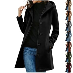 Khaki Mantel Damen Herbst Elegant Lang Wintermantel Mit Knopf Winterjacke M