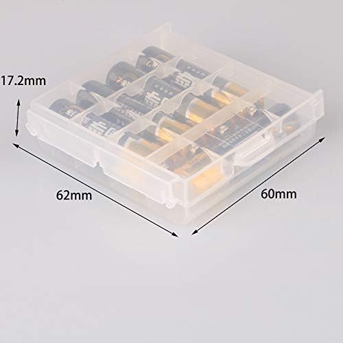 GTIWUNG 12Pcs AA/AAA Cell Battery Storage Case Holder Box, Plastic Battery Case for Batteries and Rechargeable Batteries + 12Pcs AAA to AA battery Adapter Converter Case with Metal Contacts on Bottom