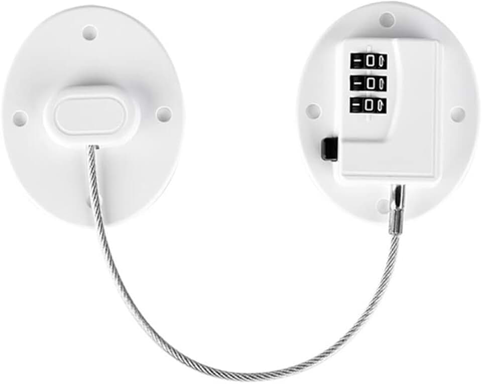 Trava De Segurança Senha Gaveta Porta Criança Armários Bebê (Branco)