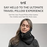 trtl Pillow – naukowo udowodniona, super miękka poduszka podróżna podpierająca kark – można prać w pralce, czarny/szary, Erwachsene