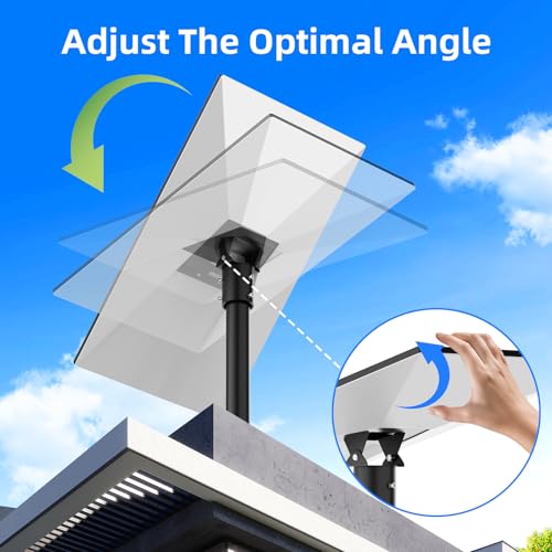 Image of Pole Adapter for Starlink, Adjustable Angle Gen 3 for Starlink Tilt Pole Mount, Rustproof, Weatherproof Starlink Roof Mount, Compatible with Starlink Standard 4 /4X /V3 /V4, Pipe Not Included