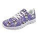 Coloranimal Purple Nursing Puzzle Running Jogging Sneakers pour Femmes Filles Go Easy Walking Flats Casual DailyShoes Air Mesh Chaussures de Tennis légères EU39
