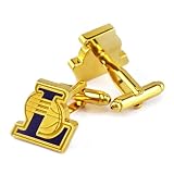 SYAVR Golden NBA Lakers Basketball Club Manschettenknöpfe Manschettenknöpfe im französischen Stil für Herren