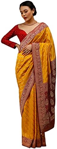 Elina fashion Sarees For Women Banarasi Art Silk Woven Saree || Ethnic Indian Wedding Gift Sari with Unstitched Blouse