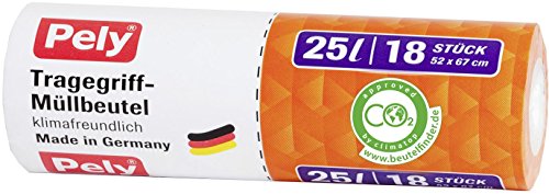 Preisvergleich Produktbild pely Tragegriff-Müllbeutel, 18 Stück