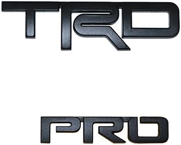 TOYOTA Tacoma 4Runner "TRD Pro" Emblem, Black without Gloss