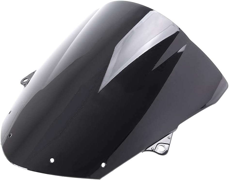 Black Windscreen Windshield Double Bubble Fit for Kawasaki ZX6R/ZX600 ZX-6R 2009-2014,ZX-10R 2008 2009 2010