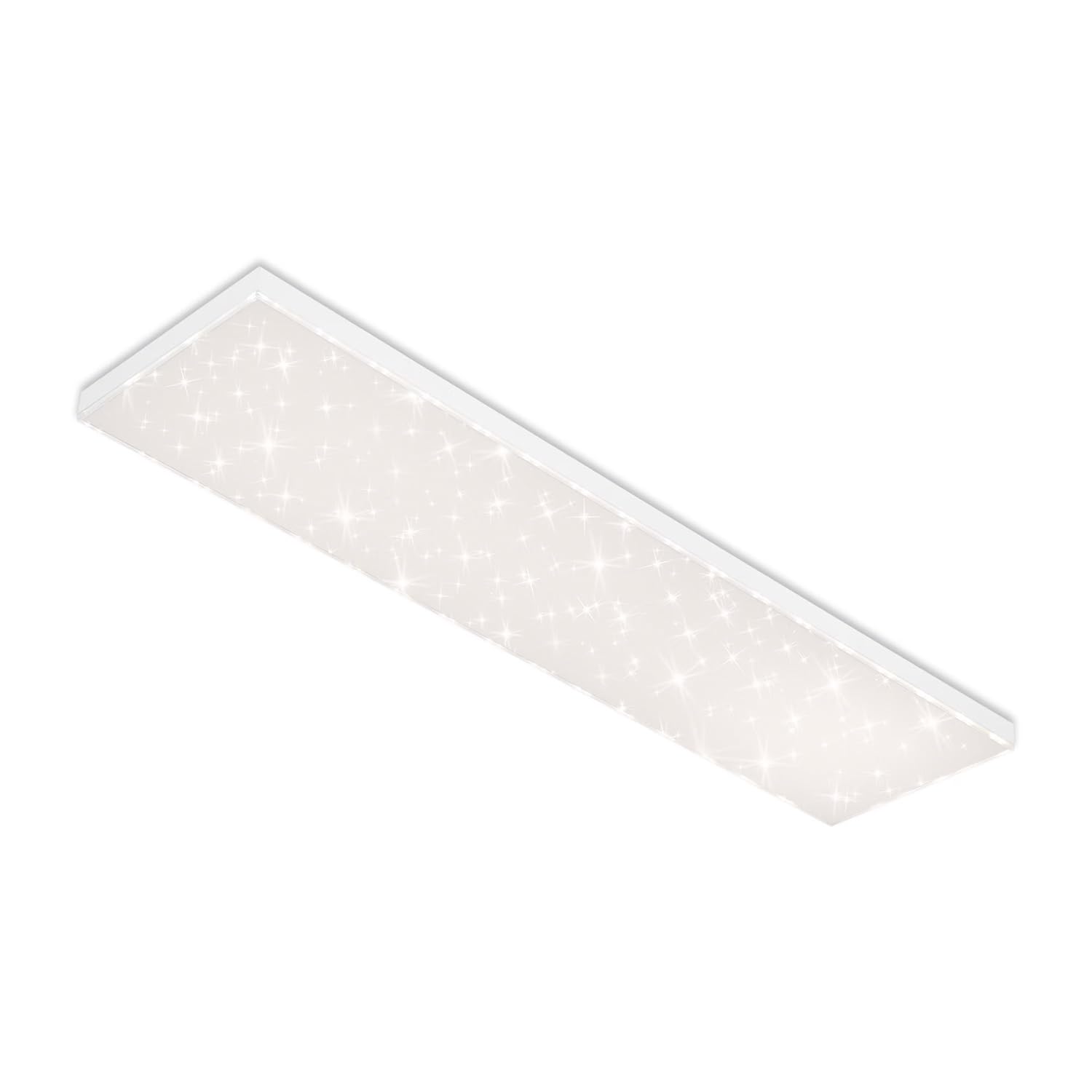 BRILONER Leuchten - Pannello a LED, plafoniera dimmerabile, lampada da soffitto con bordo luminoso, regolazione della temperatura di colore, 38 watt, 3.800 lumen, bianco, 1195x295x69mm