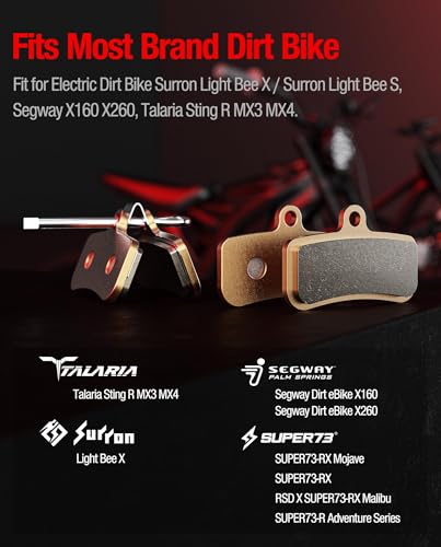 Image of Disc Brake Pads for Talaria Sting R MX3 MX4,Segway X160 X260,SURRON Light Bee X,SUPER73 RX Mojave RSD X Brake Pads Fits Ebike /Electric Dirt Bike /Motorcycle