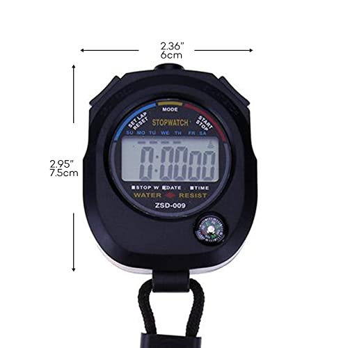 Sports Stopwatch Timer Set, Multi-Function Electronic Digital Sport Stopwatches, Large Display With Date Time And Alarm Function,Suitable For Sports Coaches Fitness Coaches And Referees (2Pack) #TOP1
