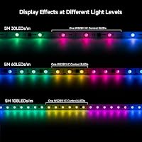 SEZO WS2811 RGB IC LED Streifen 5M 30LEDs/M DC12V PCB Weiß 50Piexls – Ansicht 3