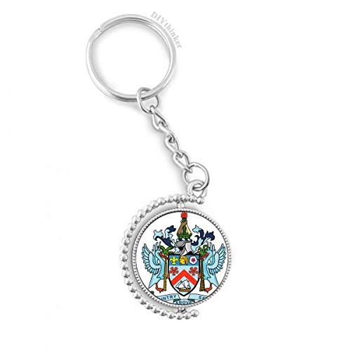 Porte-clés rotatif Saint-Kitts-et-Nevis aux finitions soignées et couleurs éclatantes
