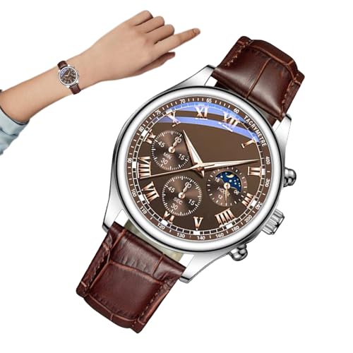 Waterproof Watch - Analog Quart Watch | Casual Fashion Chronometer - Business Wristwatch, Sports Watches, Casual Leather Strap Men's, Wristwatches Roman Numeral Leather, Classic Fashion