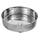 GRIRIW Cesta de Vapor de 25 Cm Asa Plegable Rejilla de Acero Inoxidable Engrosado Disipación Uniforme del Calor Fácil de Limpiar Adecuada para Cocinar al Vapor Verduras Albóndigas Arroz y Maíz