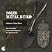 2 Piece Military Grade Entrenching Tool Set – Tri Fold Metal Alloy Foldable Camping Shovel w/ACU Pouch – Compact, Multipurpose Collapsible Shovel – Versatile Survival Gear for Outdoor Enthusiasts