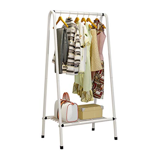 CQ-YMJ Garderobe Garderobenständer Metall Kleiderbügel einfache Moderne Kleiderregal freistehende Garderobe Stabil (Farbe : A, größe : 63 * 38 * 126cm) Cover