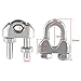Bonsicoky 12 Pack 3/16 Inch M5 Stainless Steel Wire Rope Cable Clip Clamp, U Bolt Saddle Fastener