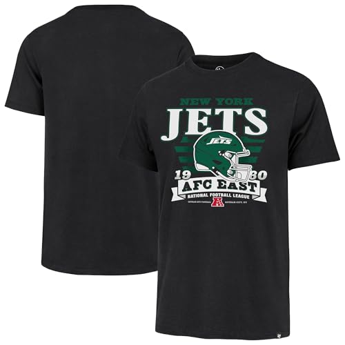 47 Men's Black New York Jets Stripe Splash Franklin T-Shirt