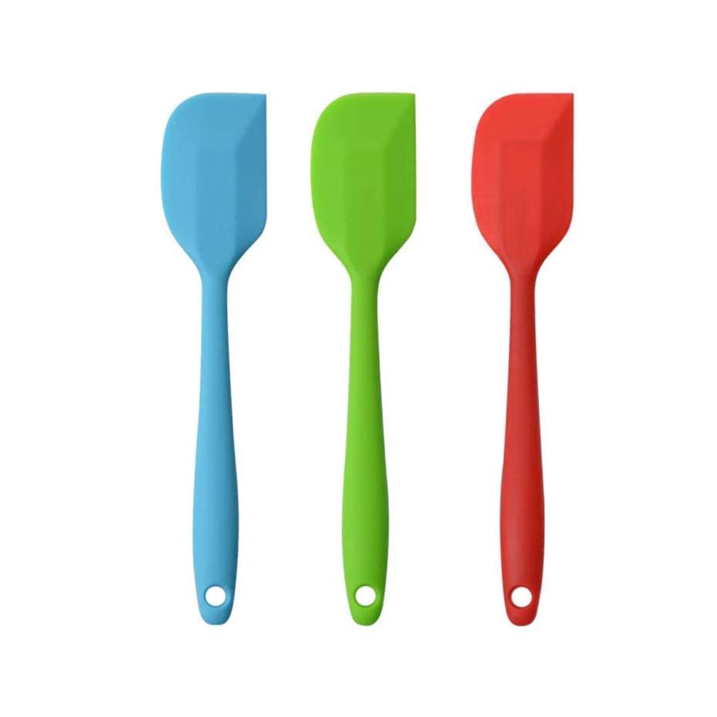Pubiao Set of 3 Small Silicone Spatulas Heat Resistant Harmless Non-Stick Utensils Easy to Clean for Cooking, Baking and Mixing