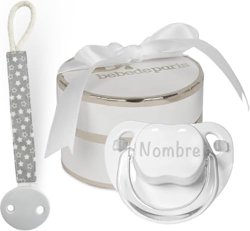 Imagen de Chupete Personalizado 0 a 6 Meses con Nombre Cadena Chupete Bebe