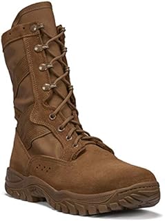 Belleville C320 One Xero 8” Combat Boots for Men - Ultra-Lightweight Army/Air Force OCP ACU Coyote Brown Leather with Vibram Incisor Traction Outsole; Berry Compliant, Coyote - 4.5 R