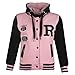 A2Z 4 Kids Baseball R Fashion NYC/FOX Varsity Jacket - B.B Fox Baby Pink & Black 13