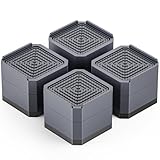 DEWEL 4 Stück Waschmaschine Füße, Trockner Fußpolster, Grau Möbelerhöhungen - Möbelerhöher für Kühlschrank, Bett, Tischer, Stuhler, Sofaer(2-lagig 7,2 cm)