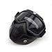 Anzene Máscara de casco de motocicleta Máscara de combinación desmontable gafas protectoras...