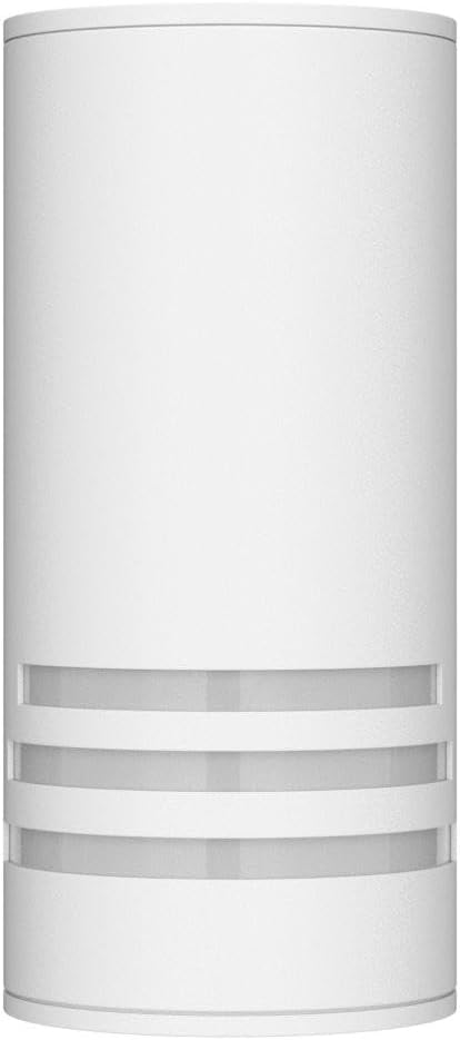 Cerdeco Aluminum Outdoor Wall Sconces,Cylinder Porch Light with 3 Slots and Frosted Glass,Modern Outdoor Wall Light Fixture,White Finished[ ETL-Listed ]