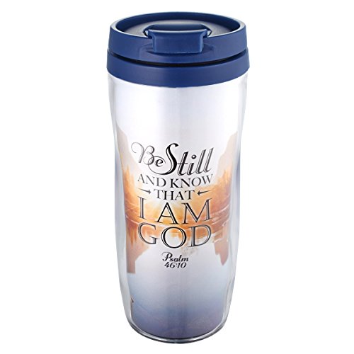 Travel Mug Blue Be Still & Know