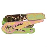 Zilimontt Schnalle aus Aluminiumlegierung für robuste Spanngurte mit 0,8 Tonnen sicherem Ziehen, kompatibel mit Logistiktransport und Ladungsbefestigung (Farbe Zink)