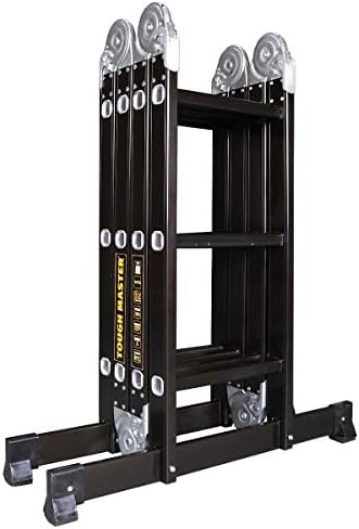 Six Position Multi-Purpose Aluminium Ladder 4 * 3 with Safety Non-Slip Rubber Feet