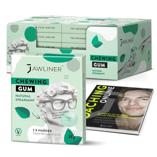 Jawliner® Hard Jwaline Chewing Gum - Sugar Free Spearmint Tough