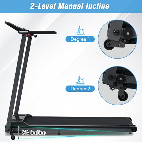 Caminadora plegable 2.5 hp, 265 lbs capacidad, negra miniatura 4
