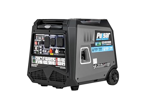 Pulsar 9500W Dual Fuel Portable Inverter Generator for Residential and Camping Use GD950BN