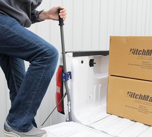 HitchMate Heininger Grab Handle – Heavy Duty Steel Truck Bed Step, Adjustable Universal Fit, Installs on Any Pickup, Powder-Coated for Durability, Laser-Cut Cargo Hook, Easy Access to Tailgate by HitchMate - Image 3