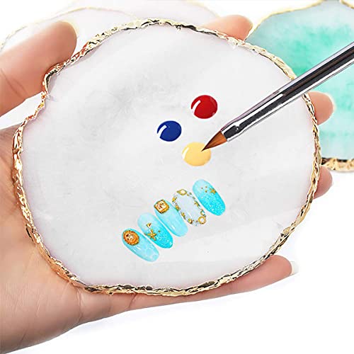 Heart Resin Nail Art Palette, Clear Jelly Nail Stamper, Nail Pen Brush, Double Ended Nail Dotting Pen And Nail Embossing Pen, Nail Polish Transfer Stamper For Nail Arts Diy Nail Decoration Accessories #TOP4