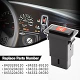 Hazard Light Signal Switch Compatible with Toyota 4Runner 1989-1995 Pickup 1989-1995 Tacoma 1995-2004 Replace for 84332-89110 - Image 3