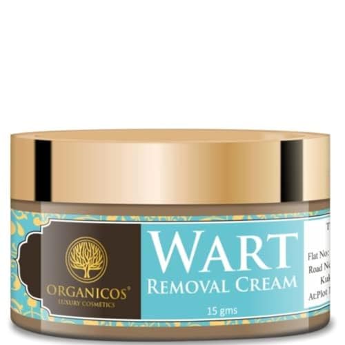 Image of Organicos Wart Removal Cream for wart remove | Face, Forehead, Neck, And Cheeks, | Mole Remover Cream | Skin Tag Remover Cream | Massa Remover Cream | Wart Free Skin for Man & Women (Pack of 1) 15gm