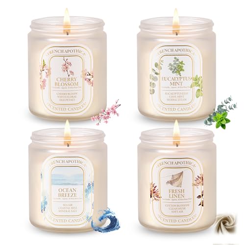 YINUO Scented Candles Gift Set – 4 Pack Natural Soy