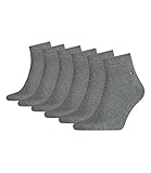 Männlich Tommy Hilfiger Herren Classic Quarter Socken 342025001 6 Paar, Farbe:Grau;Sockengröße:39-42;Artikel:Quarter grau 342025001-758