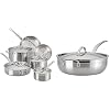 Hestan ProBond Collection Professional Clad Stainless Steel 10 Piece Ultimate Cookware Set Induction Cooktop Compatible Hestan ProBond Collection Professional Clad Stainless Steel All In One Pan Induc