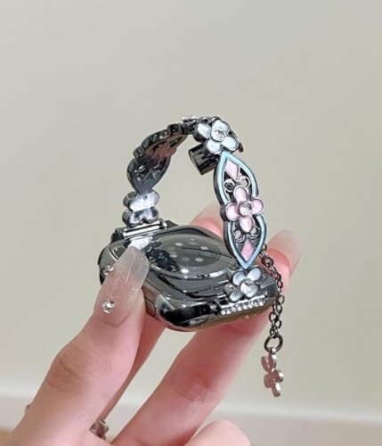 Amazon.co.jp: 【女性向け】フラワーブレスレット型 Apple Watch 互換