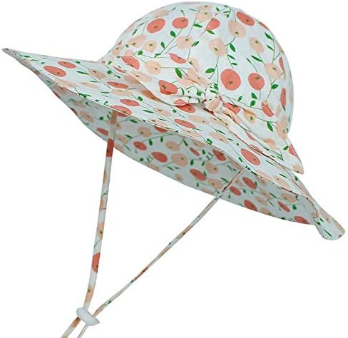 Odosalii Kids Sun Hat Baby Toddler Fisherman Hat Wide Brim Summer Sunhat Soft Beach Hats for Boys and Girls with 50+UPF Protection
