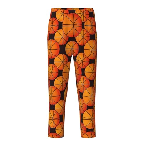 Pajama Pants Pajama Bottoms with Elastic Waistband Sleepwear Lounge Pants, Sports Basketball