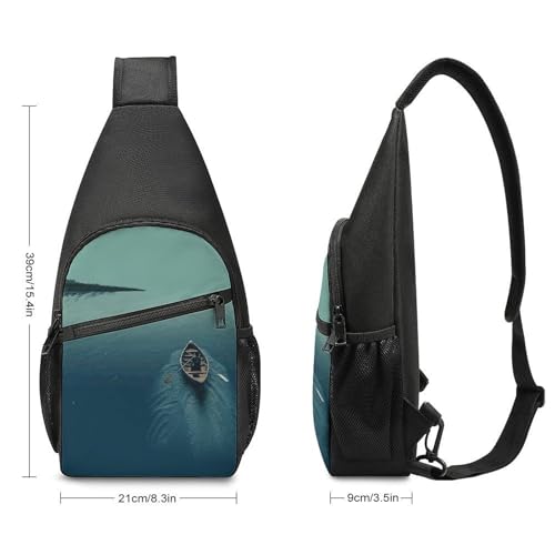 Mochila deportiva de hombro cruzado casual para senderismo miniatura 2