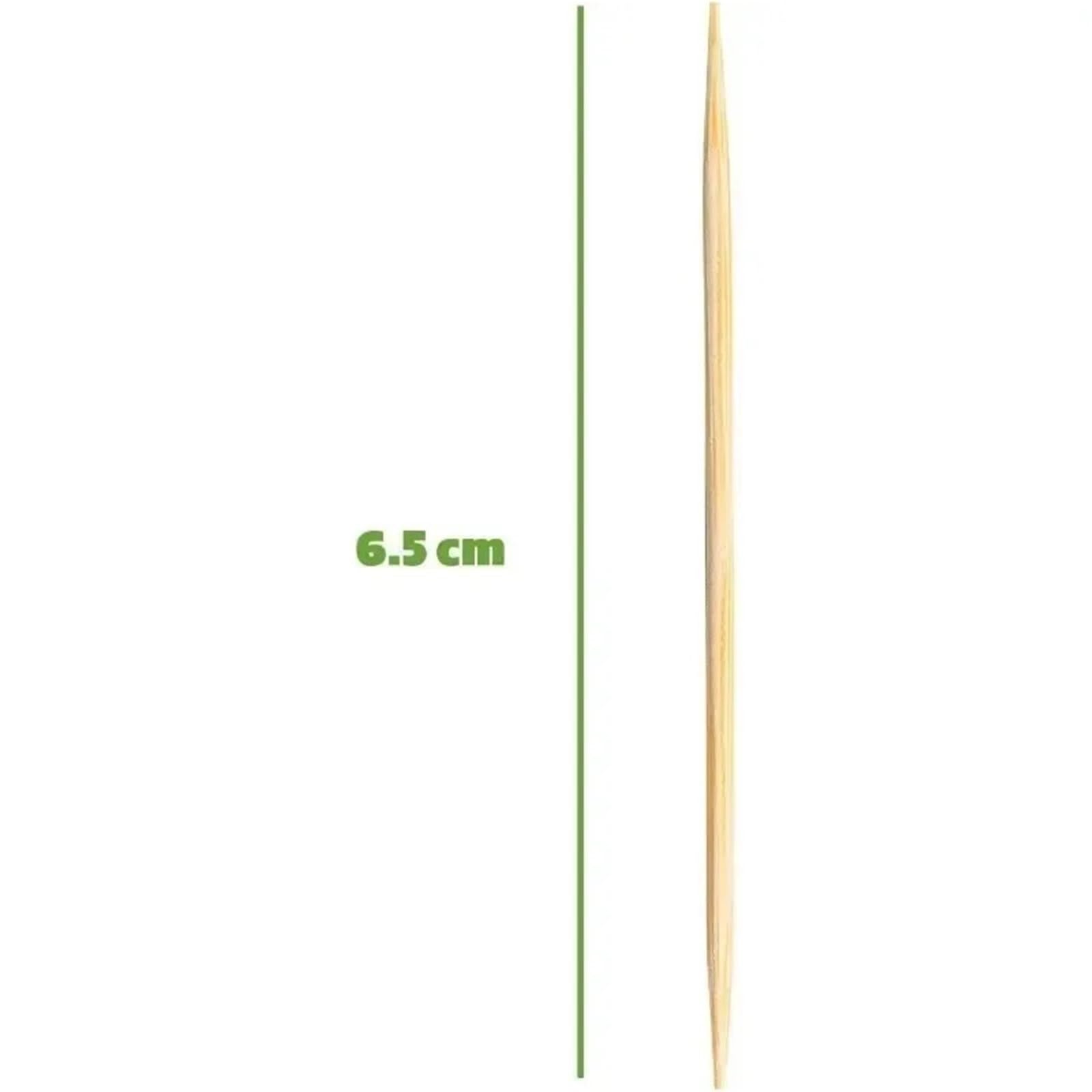 Wooden Toothpicks 4500 Count Bamboo Round Double Point for Teeth Cleaning -Wykałaczki koktajlowe