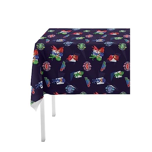 Funidelia | Mantel de Pj Masks ▶ Dibujos Animados, Gatuno, Buhita, Gekko - Decoración para fiestas de cumpleaños, fiestas de disfraces, Halloween y Carnaval