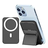 LUCKYDUO モバイルバッテリー 10000mAh 大容量 急速充電 マグネット ワイヤレス モバイルバッテリー 折りたたみ式スタンド 【15W ワイヤレス充電/22.5W USBポート出力/PD対応】 3台同時充電可能 PSE認証済み iPhone 15 /14 /13 /12シリーズ 対応 モバイルバッテリー お出かけ/旅行/通勤/通学用 日本語取扱書付き(ブラック）